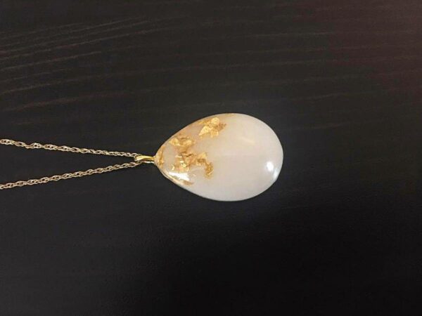 KeepsakeMom Breastmilk Jewelry Breastmilk Necklace, The Original, 24 mm, Yellow Gold