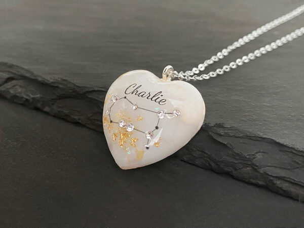 KeepsakeMom Breastmilk Jewelry Heart Pendant Constellations