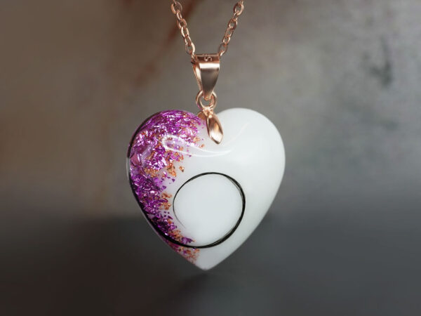 Rose Gold Heart with Birth Color - Image 3