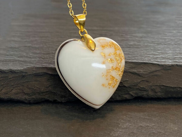 Breastmilk Gold Heart Necklace