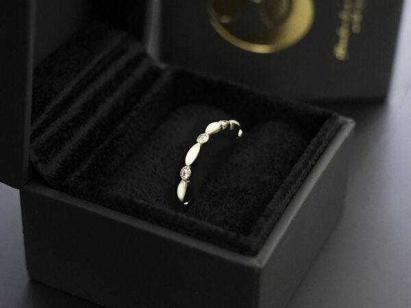 breast milk fine ring infinity marquise style in a black box
