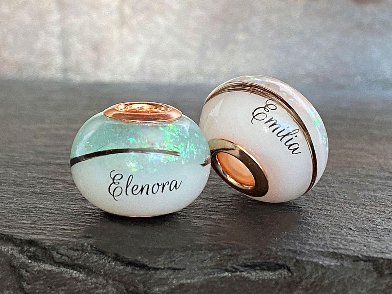 Celebration Set of 2 Breast Milk Beads & Charms KeepsakeMom