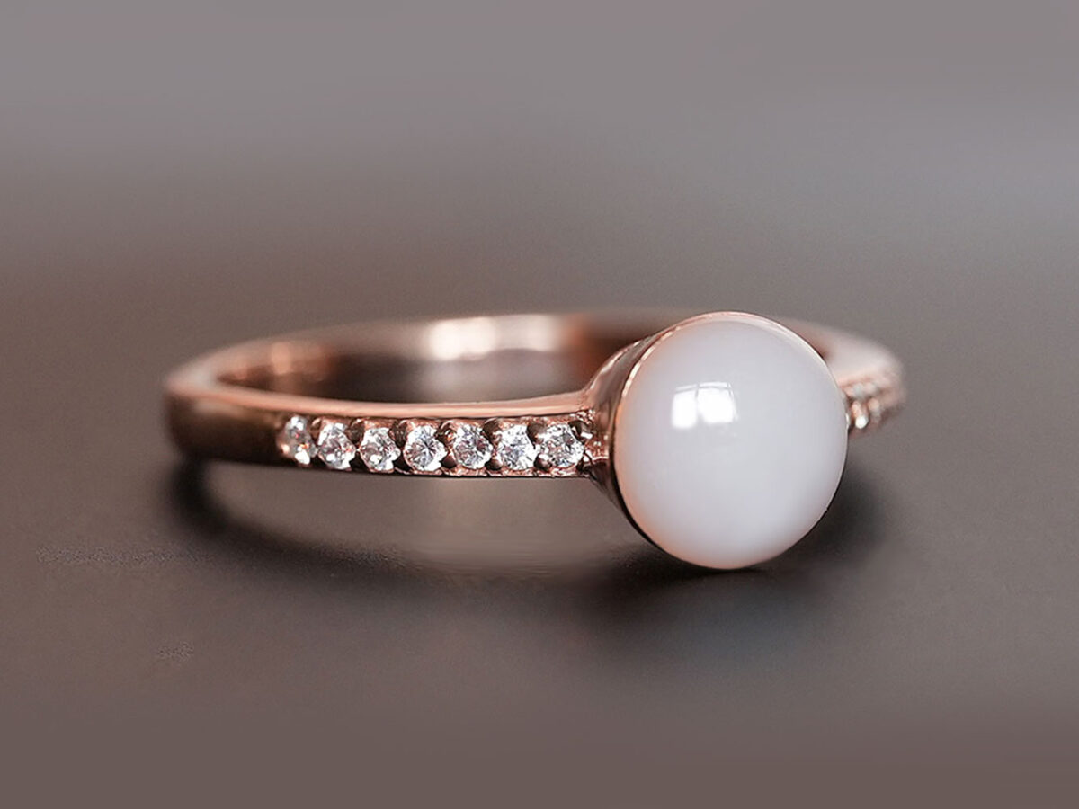 Rose gold breastmilk ring deals