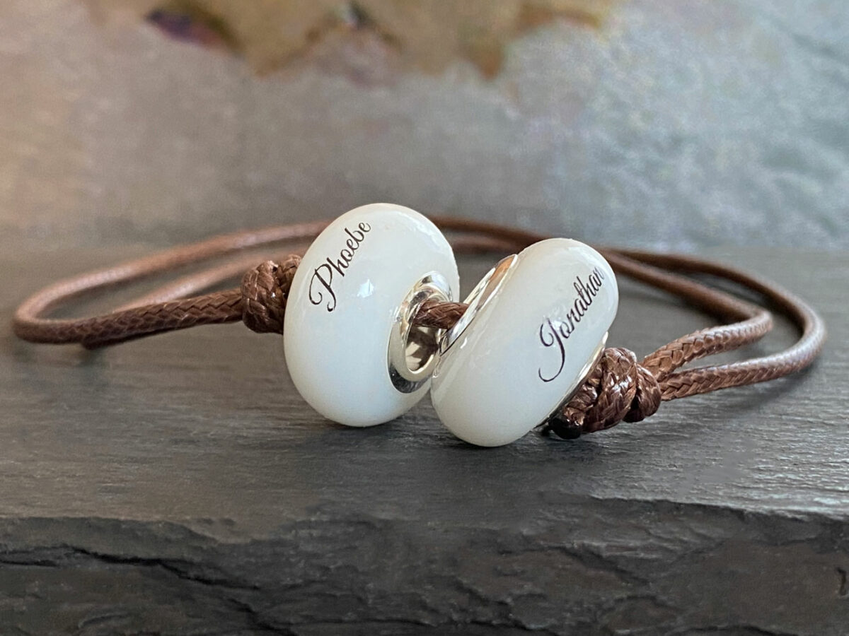 breastmilk jewelry bead bracelet with childs name birth date silver keepsakemom