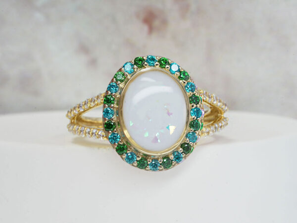 breastmilk-oval-ring-gems-halo-yellow-gold-keepsakemom