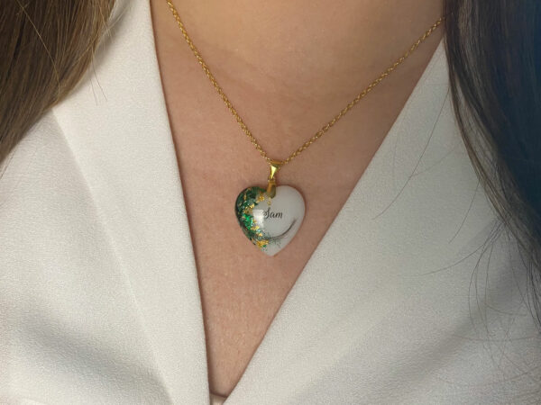 Gold Heart with Birth Color - Image 10