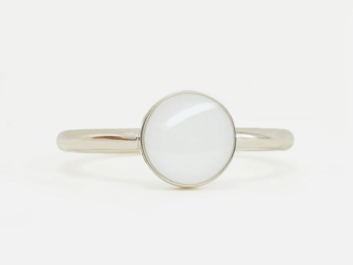 breastmilk jewelry classic simple round ring in sterling silver from KeepsakeMom
