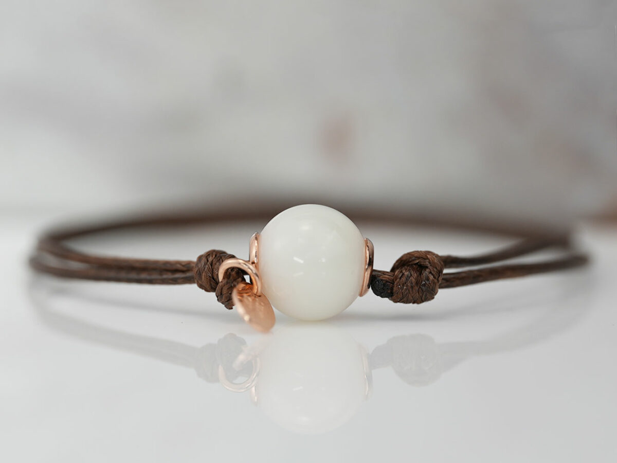 breastmilk jewelry pearl bracelet with rosegold keepsakemom