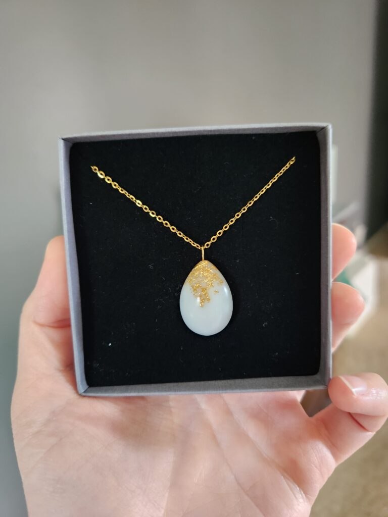 Gold Oval Cup Pendant — Mama Milk Fairy, Breastmilk & DNA Jewelry