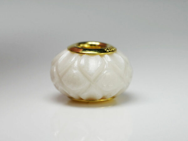 breastmilk jewelry flower bead with yellowgold keepsakemom