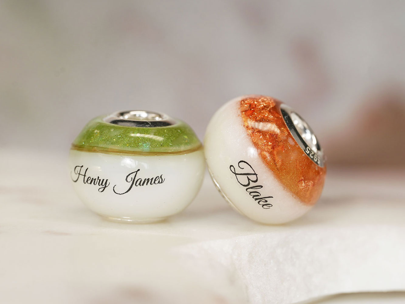 Celebration (Birth Month Colors) Set of 2 Breast Milk Bracelets and