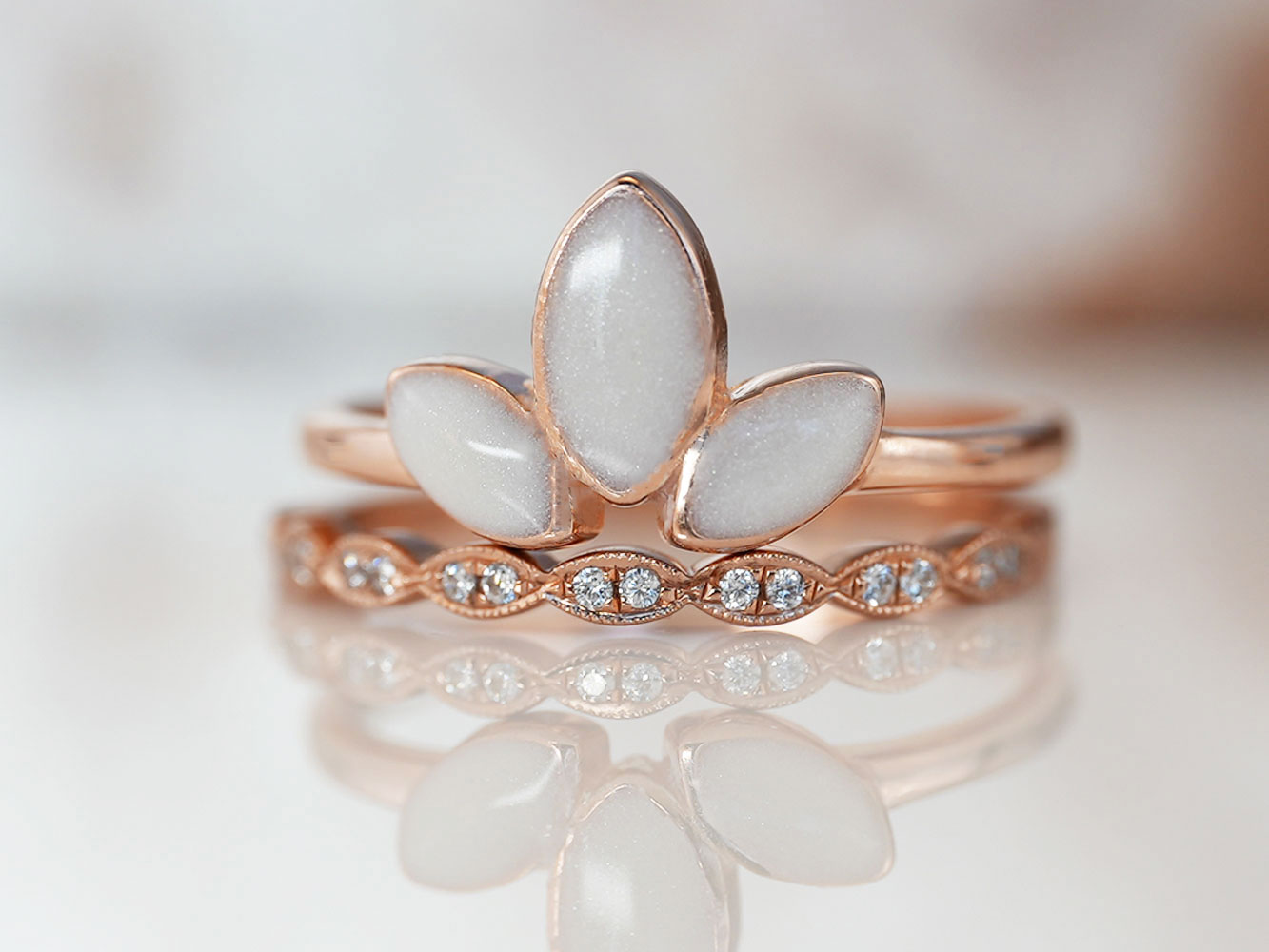 Breastmilk Jewelry Ring Set Keepsakemom Lotus (2)