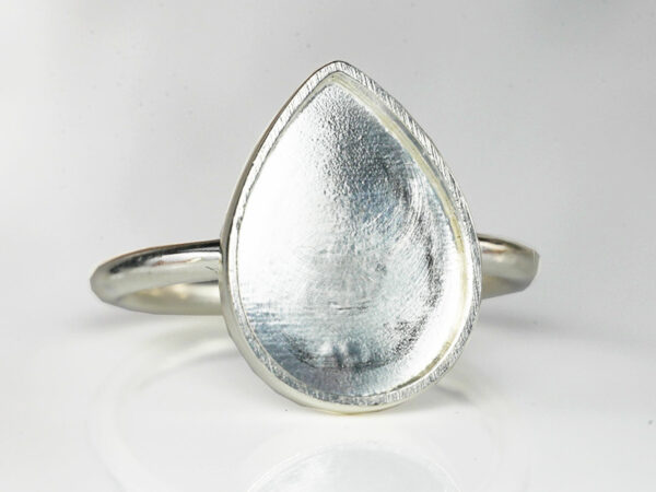DIY Breastmilk jewelry kit ring from KeepsakeMom sterling silver ring drop shaped simple