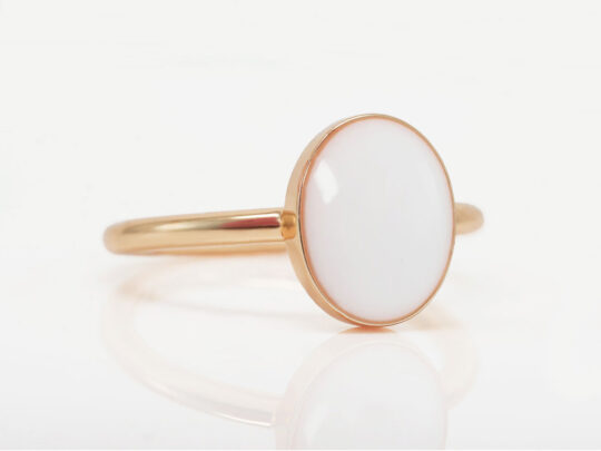 Breast Milk Oval Ring Simple Diy Kits Keepsakemom breast milk ring simple rose gold with oval breastmilk stone on white background side view from keepsakemom for DIY kit