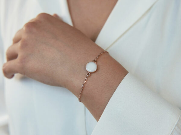 DIY Breastmilk jewelry kit from KeepsakeMom model bracelet