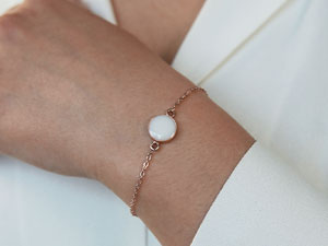 DIY Breastmilk jewelry kit from KeepsakeMom model bracelet