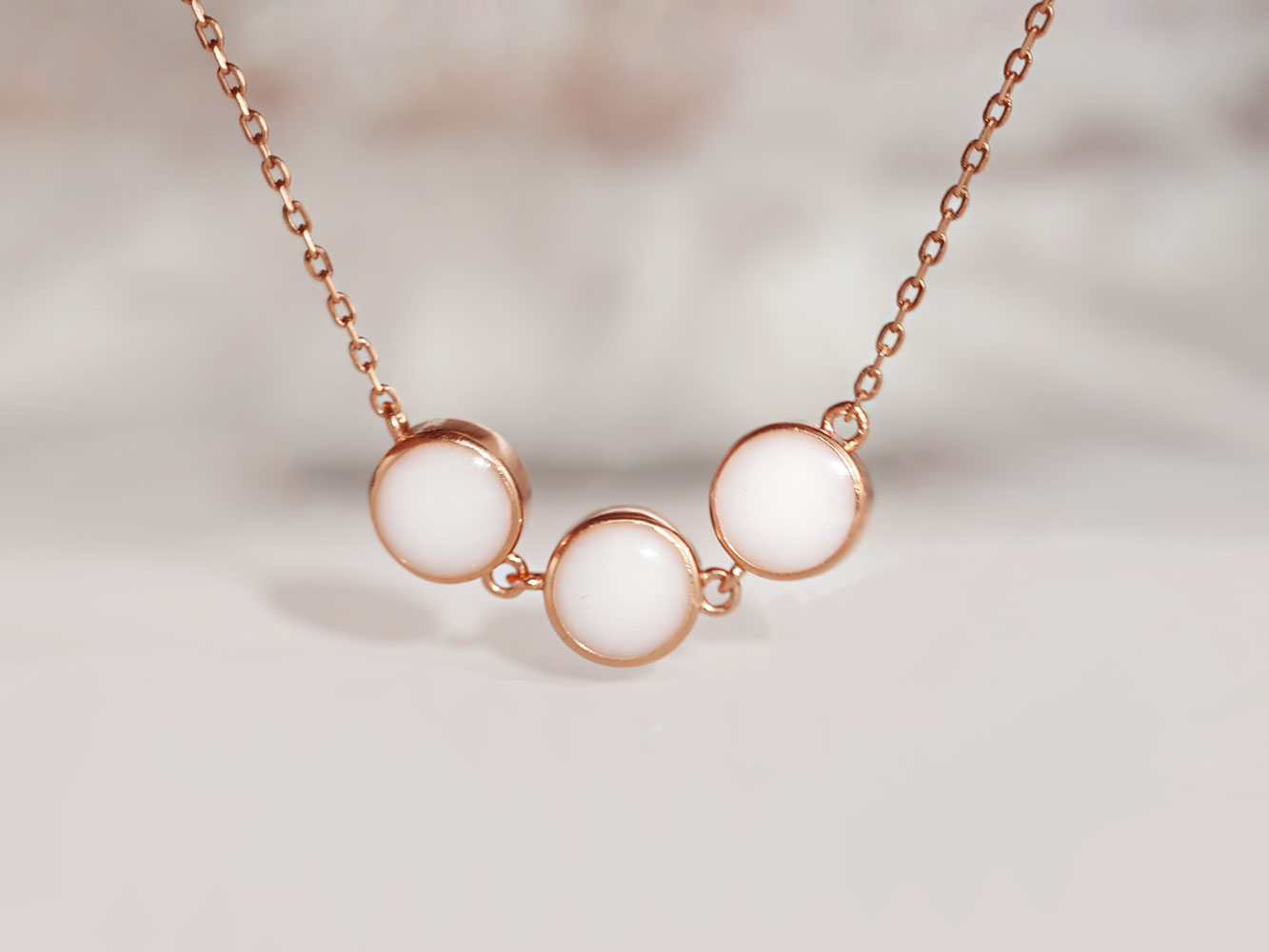 Breastmilk Jewelry Three Disc Necklace Luna Moon Keepsakemom