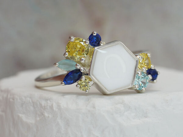 All Milk No Honey Ring with Birth Color Crystals - Image 7