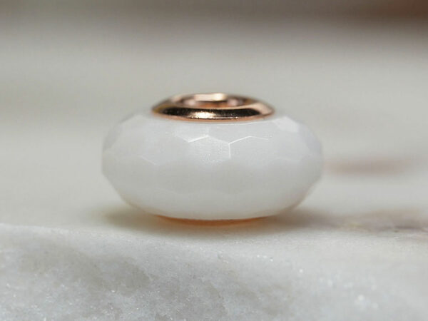 breastmilk jewelry faceted bead with rosegold keepsakemom