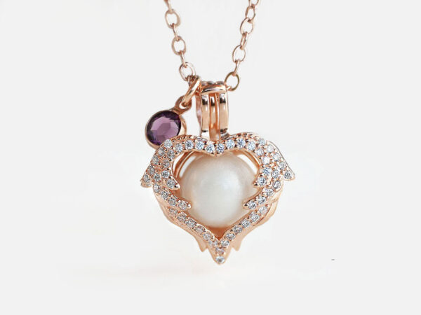 n-breastmilk-jewelry-necklace-pearl-cage-rose-gold-purple-birth-month-crystal-keepsakemom