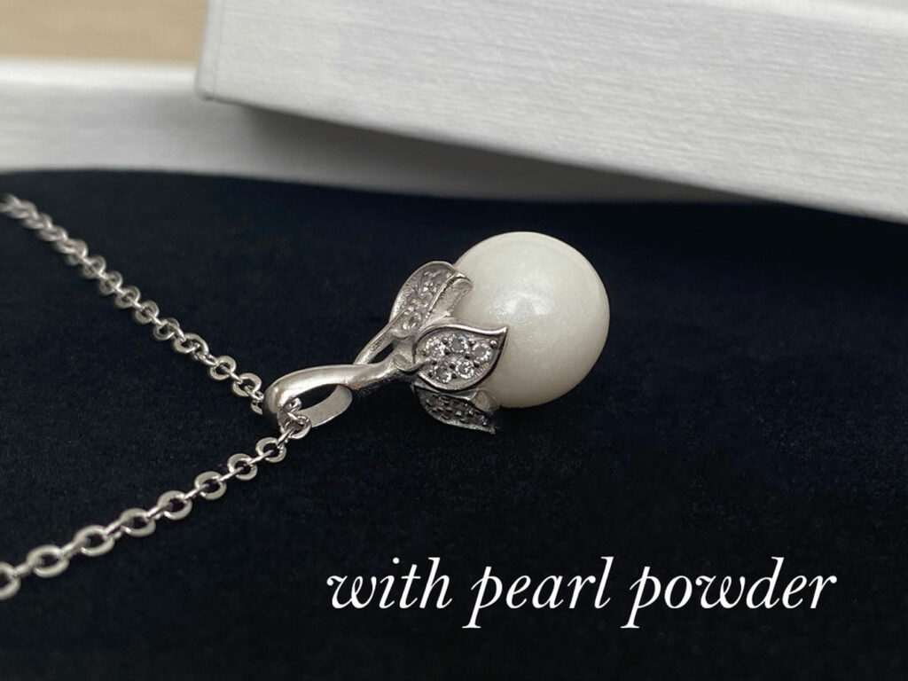 breastmilk jewelry pearl June birth month stone Keepsakemom flower bail necklace