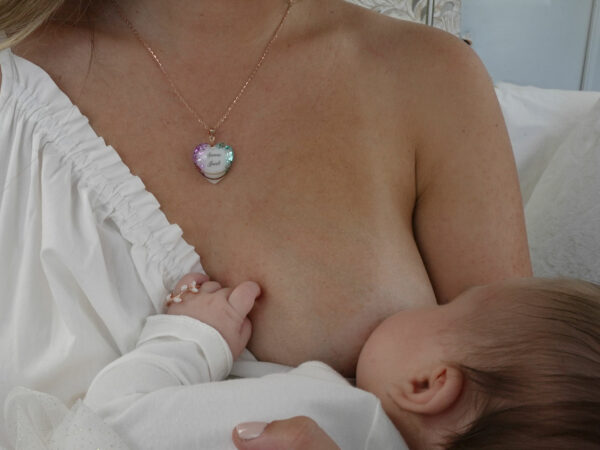 breastmilk jewelry necklace model mother baby from KreepsakeMom