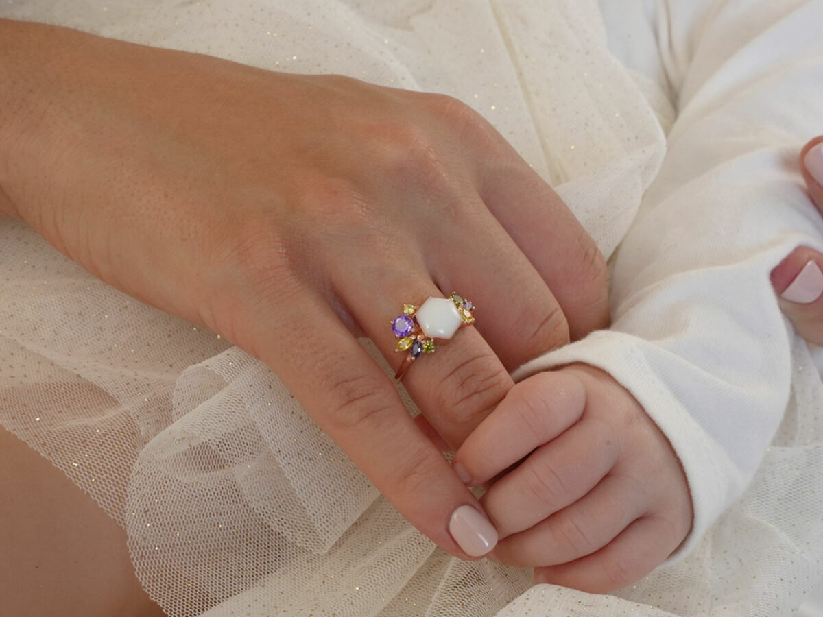 breastmilk jewelry ring model mother baby from KreepsakeMom