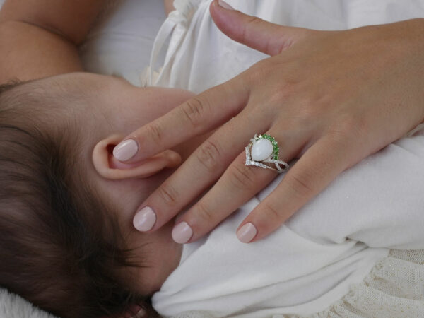 breastmilk jewelry ring model mother baby from KreepsakeMom