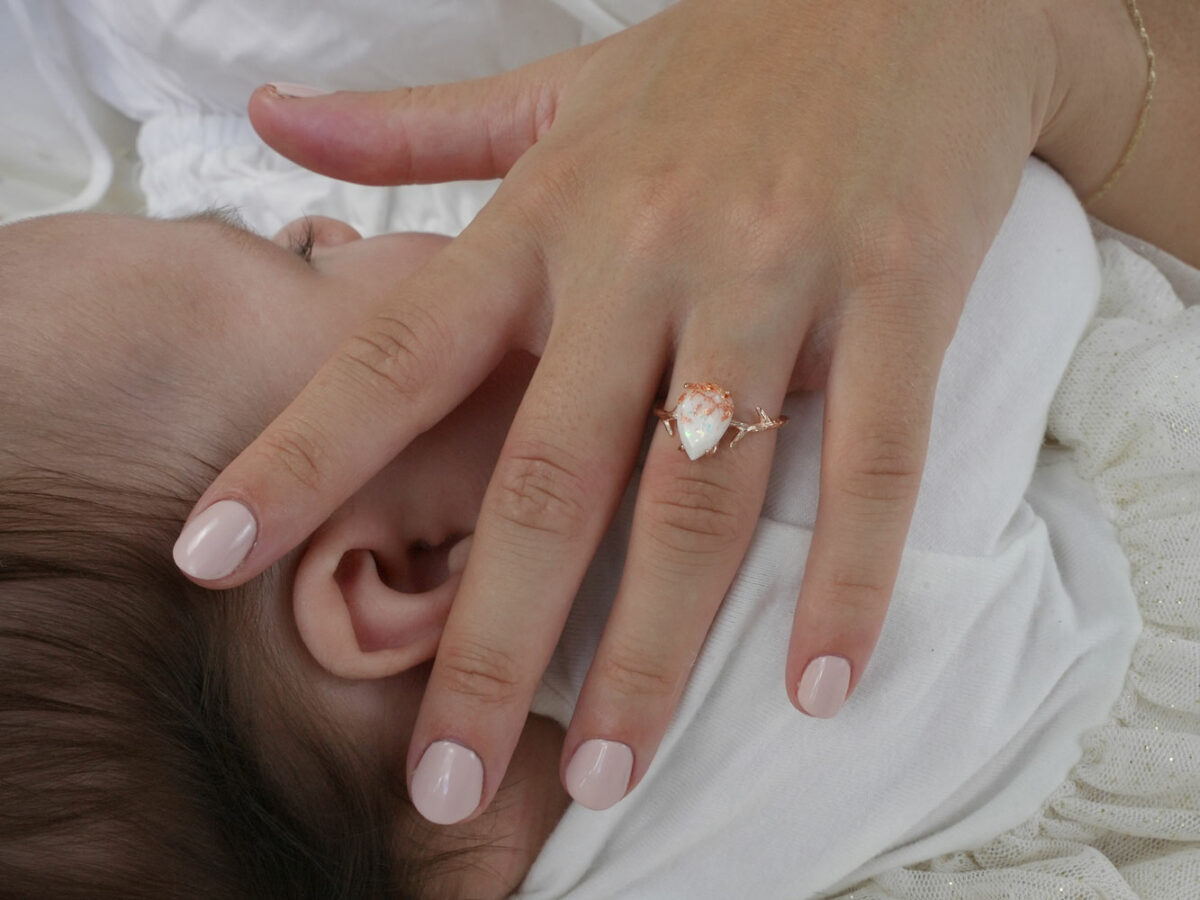 breastmilk jewelry ring model mother baby from KreepsakeMom