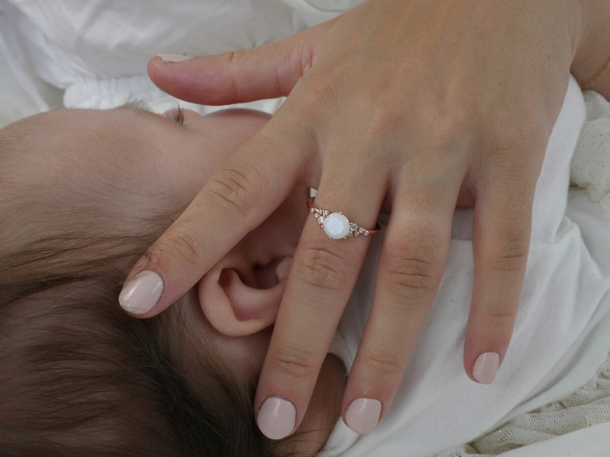breastmilk jewelry ring model mother baby from KreepsakeMom