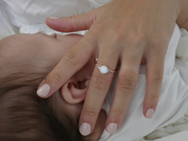 breastmilk jewelry ring model mother baby from KreepsakeMom