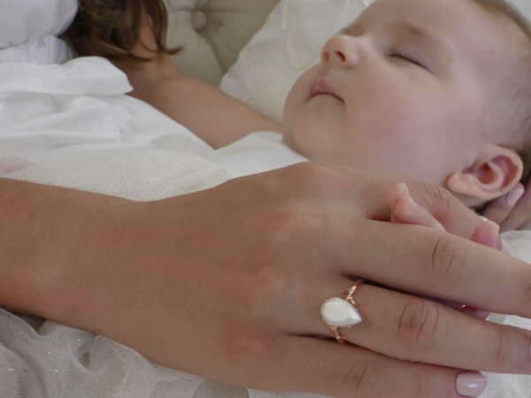 breastmilk jewelry ring model mother baby from KreepsakeMom