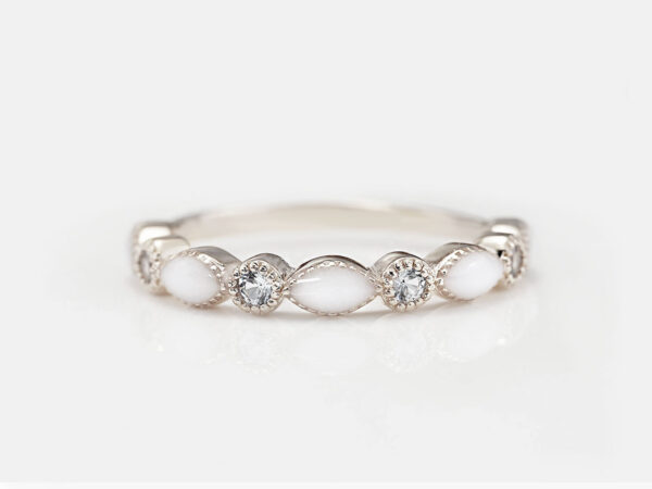 breastmilk jewelry sterling silver fine band ring for DIY kit from KeepsakeMom