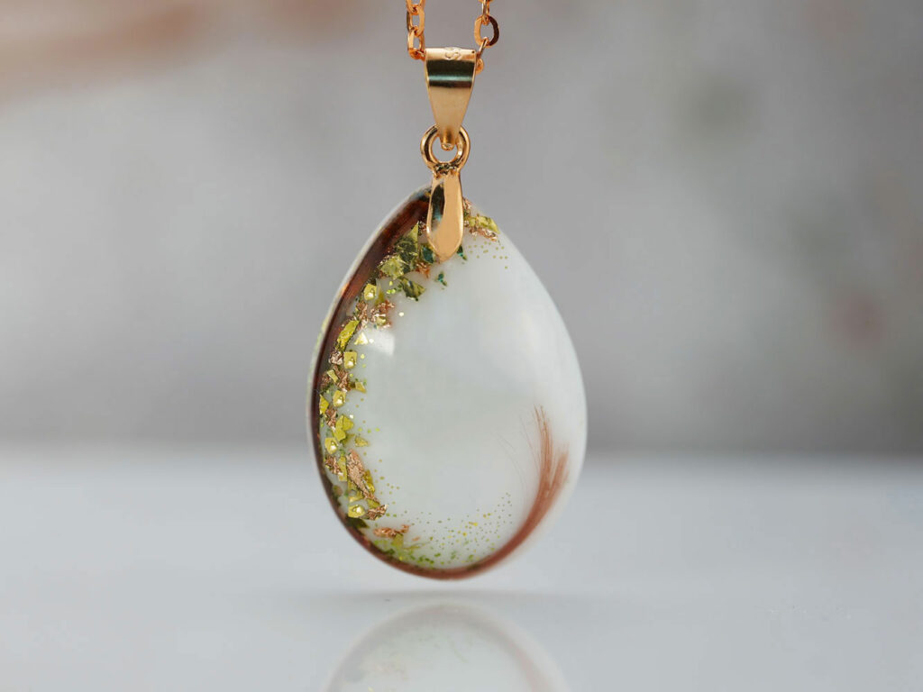 breastmilk jewelry necklace drop with august birth month color peridot crystal KeepsakeMom