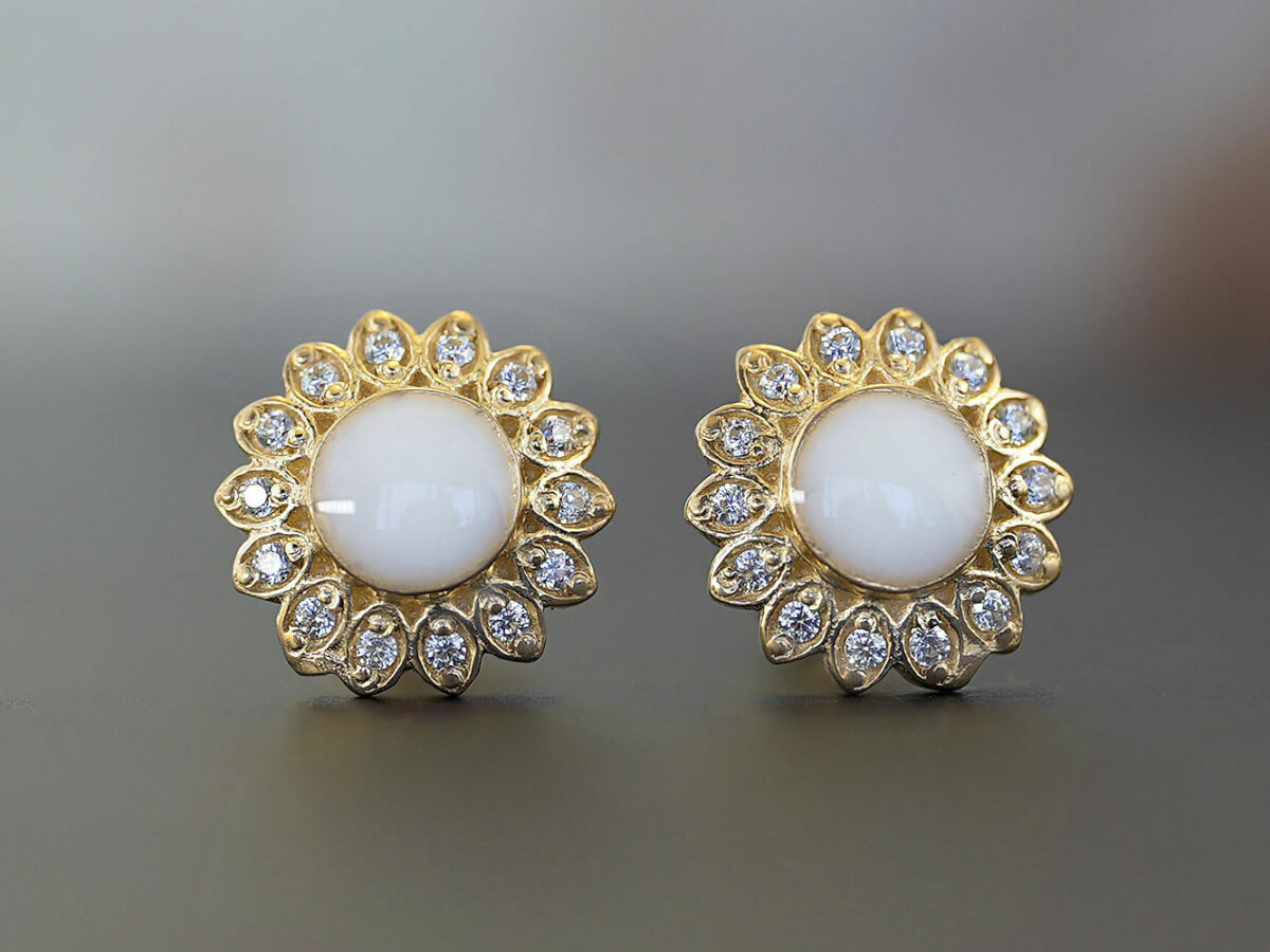breastmilk jewelry fancy crystals star or flower shaped studded earrings KeepsakeMom