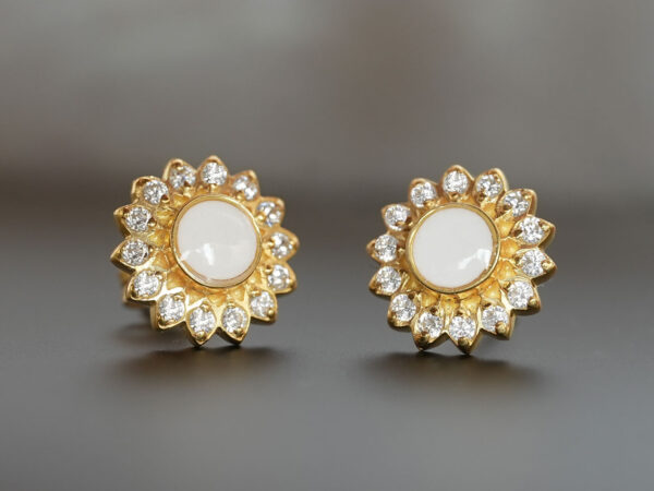 breastmilk jewelry fancy crystals star or flower shaped studded earrings KeepsakeMom