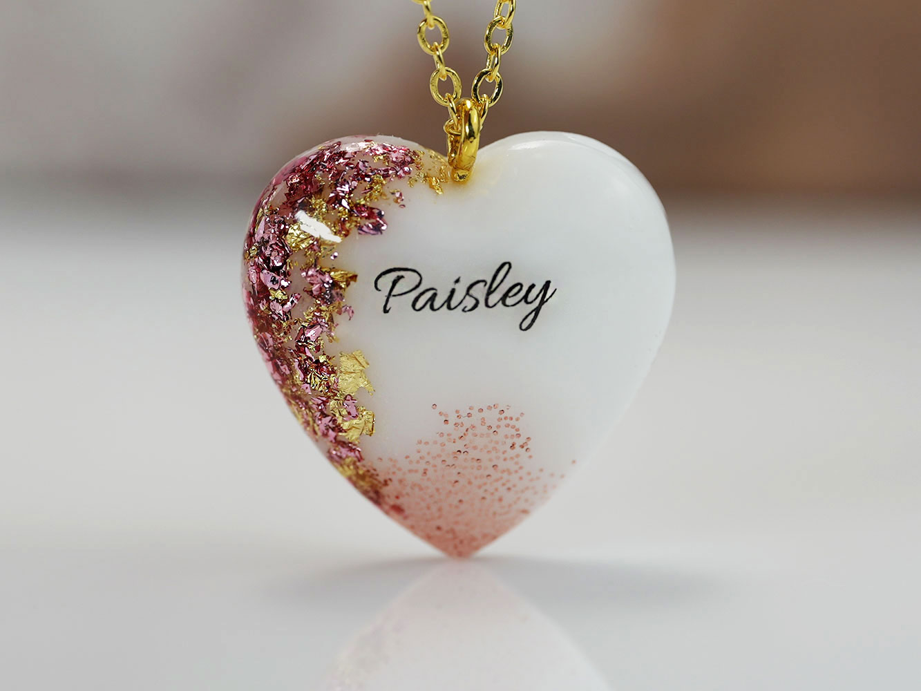 Breastmilk Jewelry Heart Necklace Birth Month Color Keepsakemom (2)