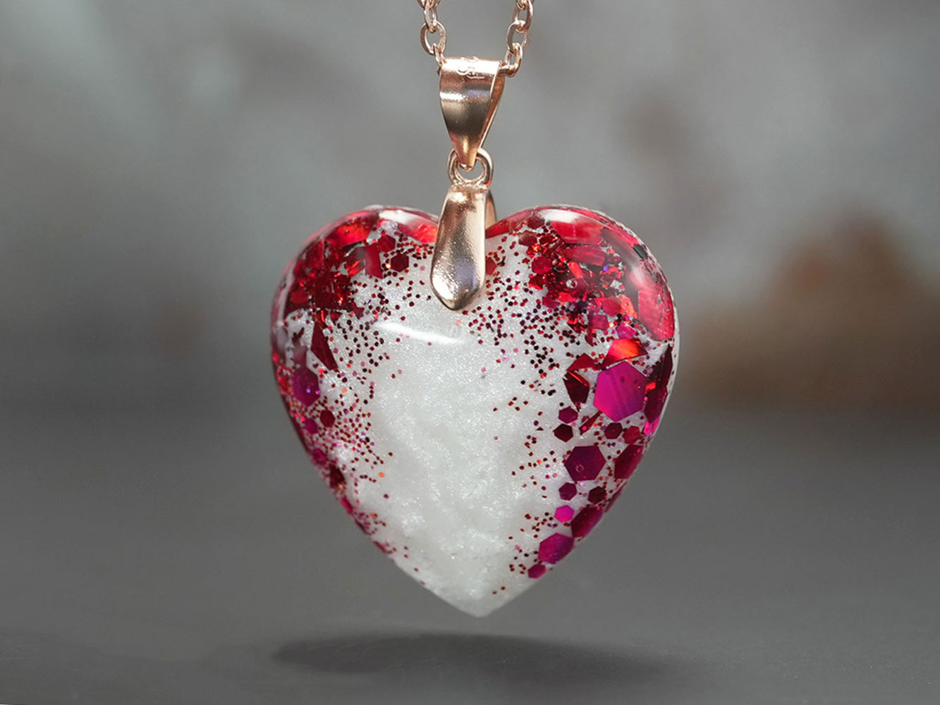 Breastmilk Jewelry Heart Necklace Birth Month Color Keepsakemom (4)