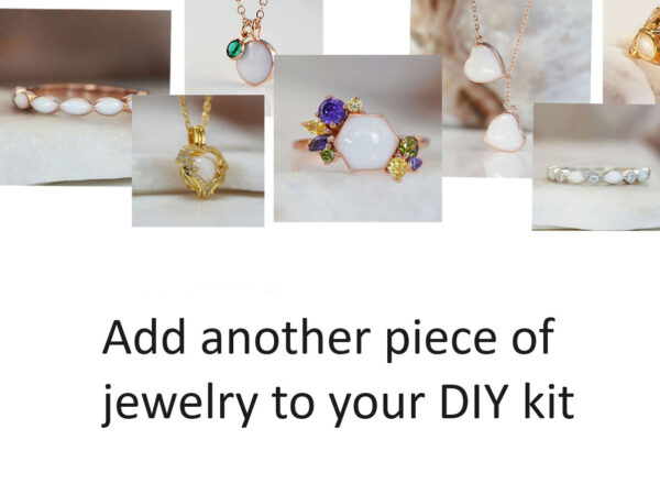 breastmilk jewelry multiple add-on items, products for DIY kit from KeepsakeMom