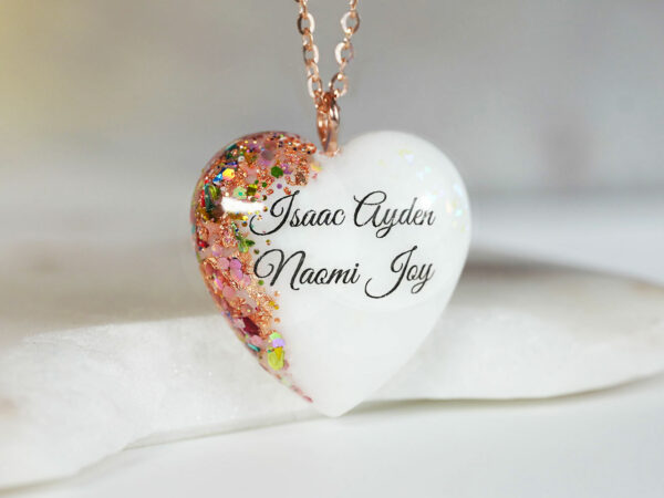 Rose Gold Heart with Birth Color - Image 14