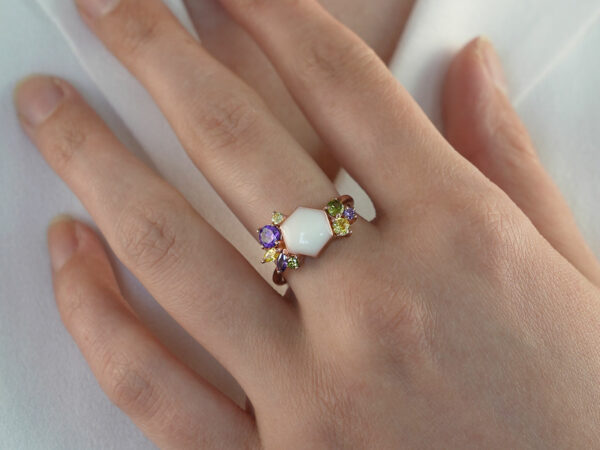 All Milk No Honey Ring with Birth Color Crystals - Image 8