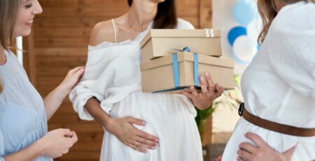 Pregnant woman at baby shower
