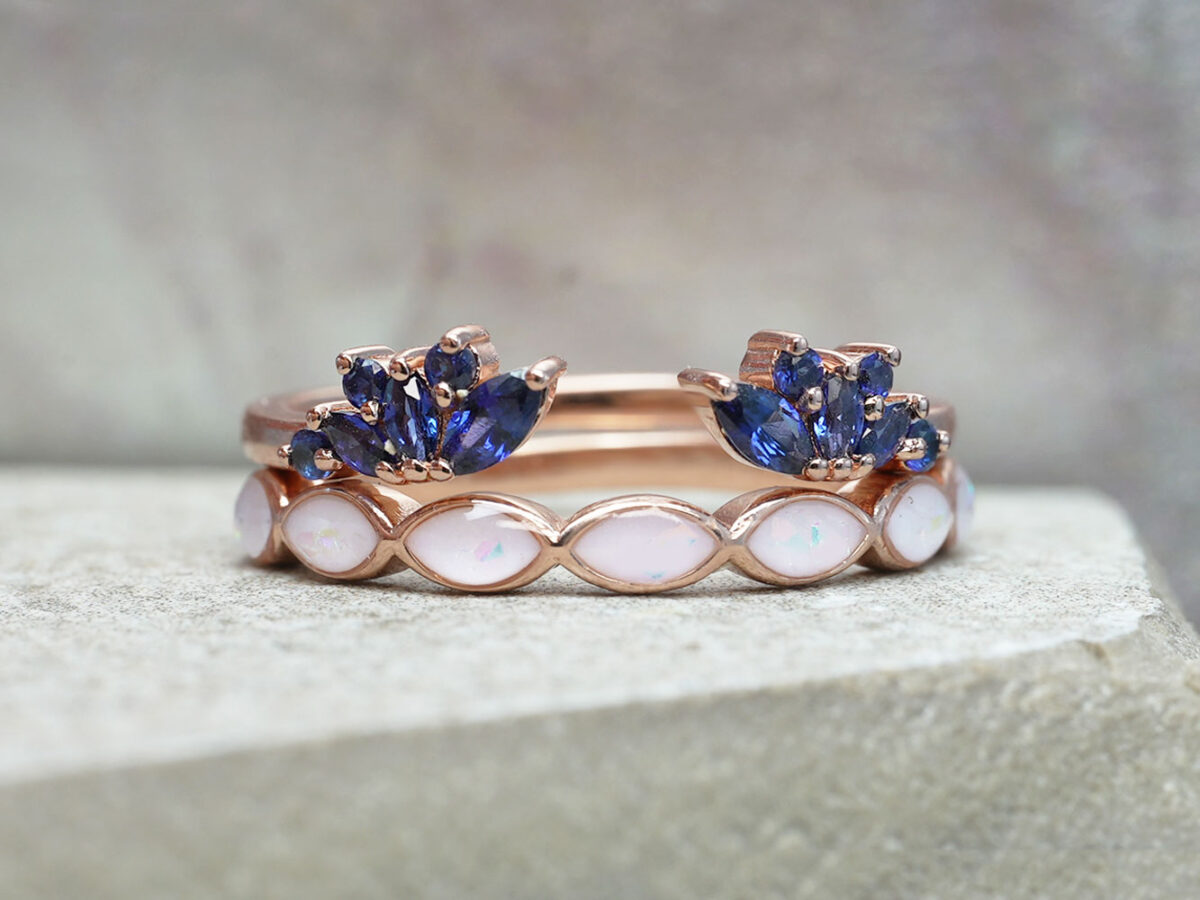 breast milk jewelry two ring set in rose gold plating and milk around the band from keepsakemom