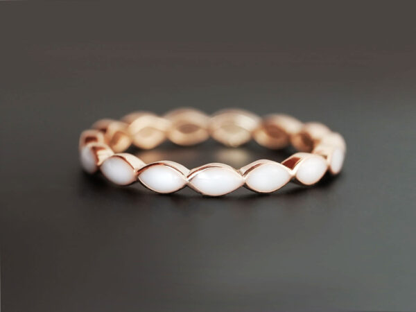 breastmilk ring full band marquise style keepsakemom rose gold