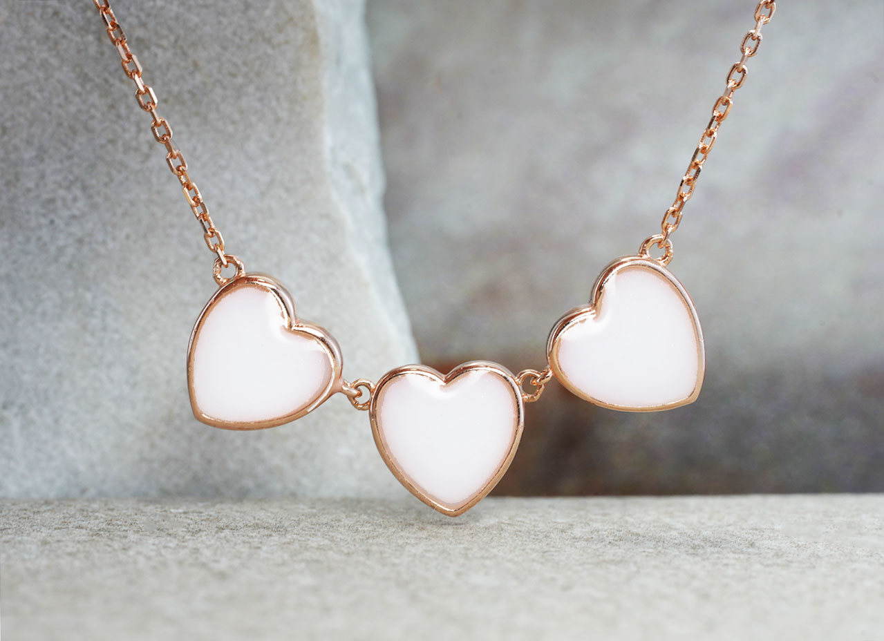One To Three Hearts | Breastmilk Necklaces | KeepsakeMom