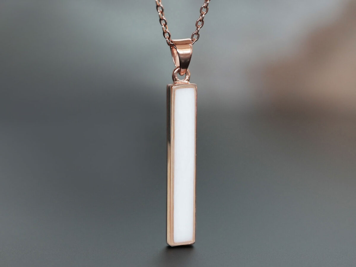 Breastmilk Jewelry Bar Necklace Simple Classic Gold Keepsakemom