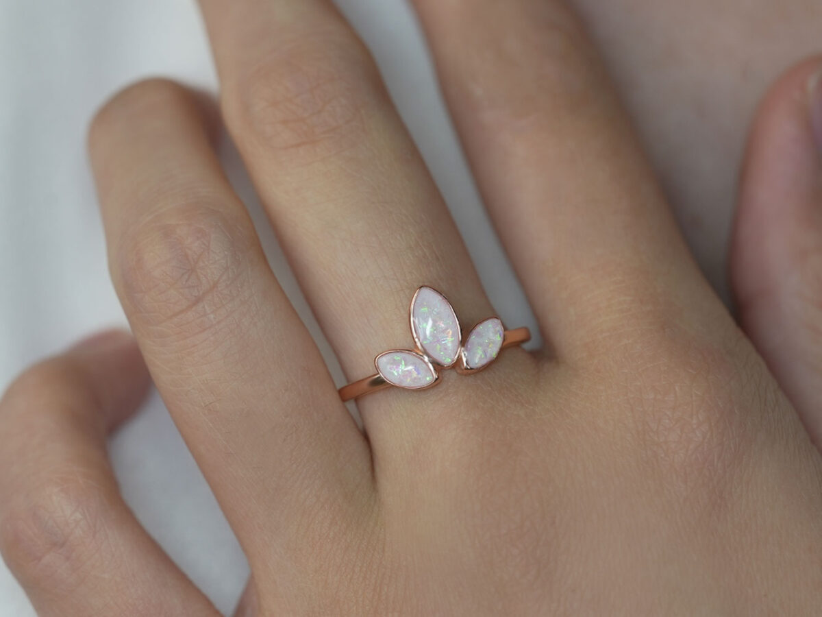 breastmilk jewelry ring lotus on hand model from keepsakemom three leaves