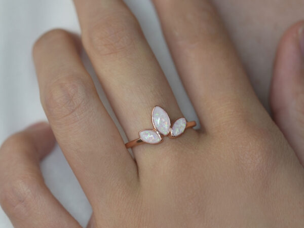 breastmilk jewelry ring lotus on hand model from keepsakemom three leaves