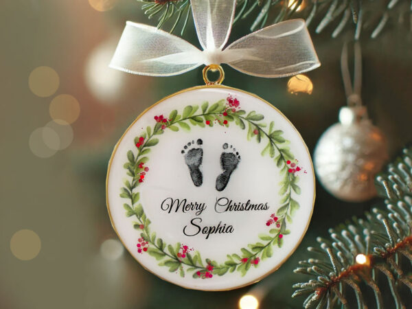 "Angel Prints" Christmas Ornament