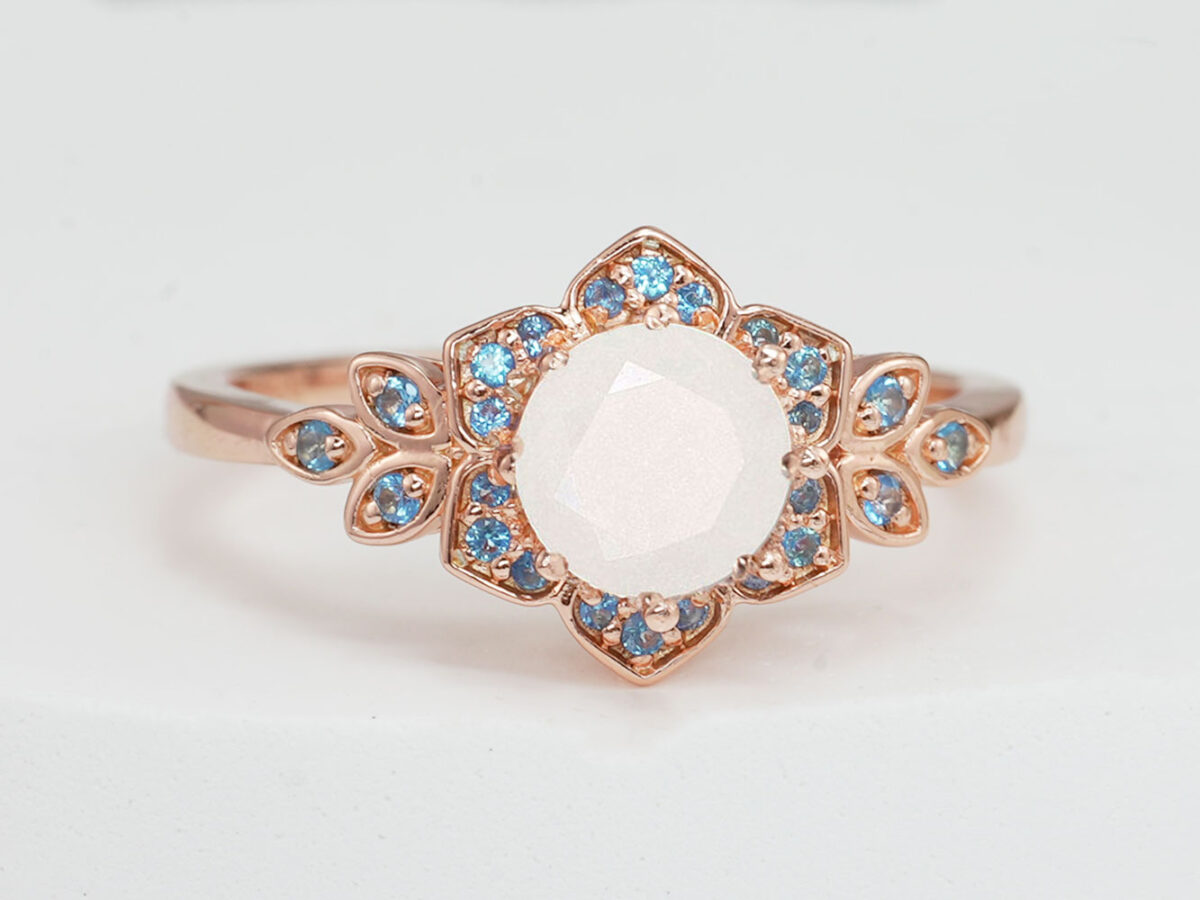 breastmilk-flowe-ring-blue-gems-keepsakemom-rose-gold